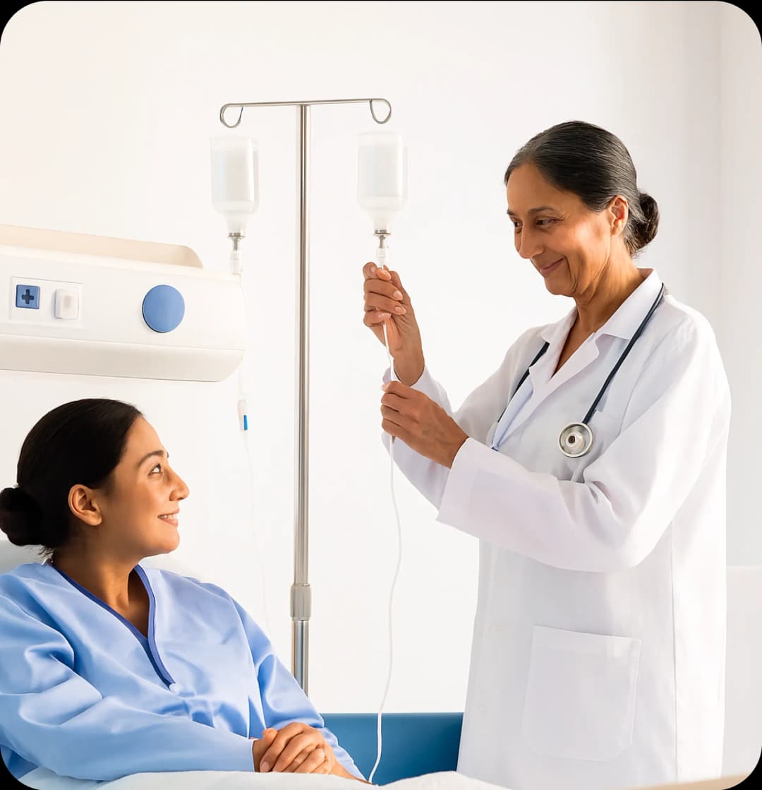 Doctor with new patient