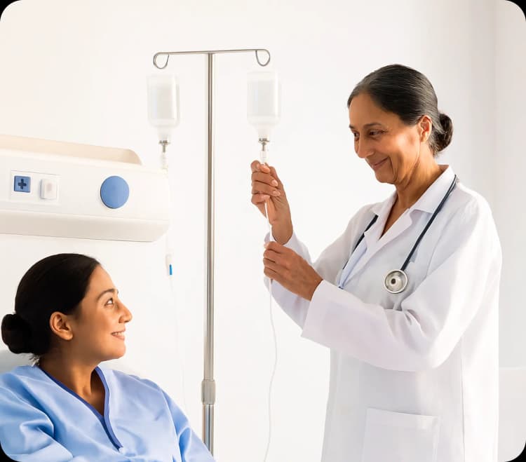 Doctor with new patient