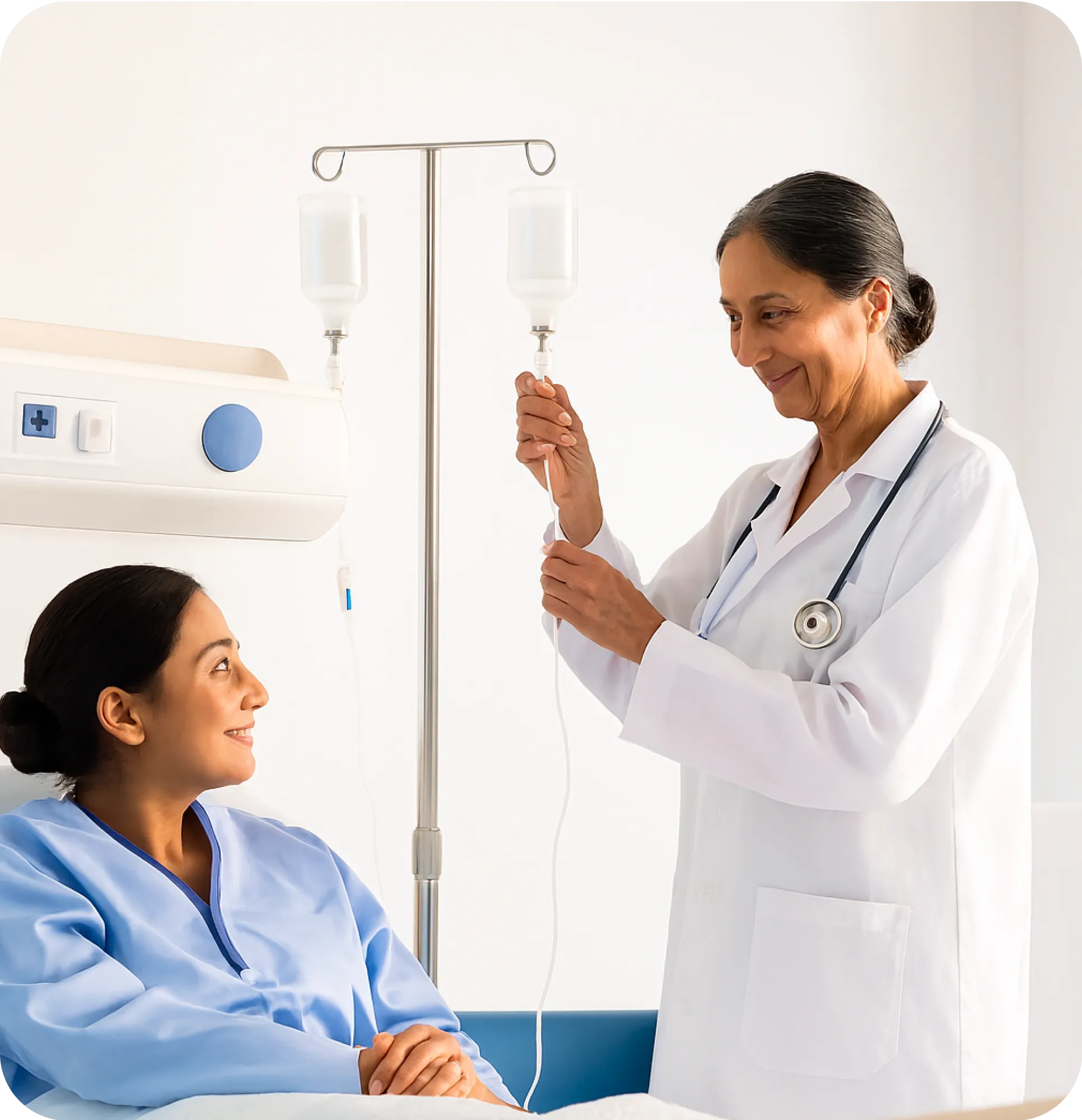 Doctor with new patient